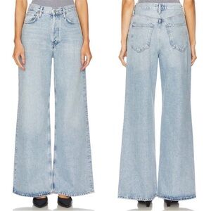 AGOLDE Dame High Rise Wide Leg Jeans in Conflict  size 27- new with tags
